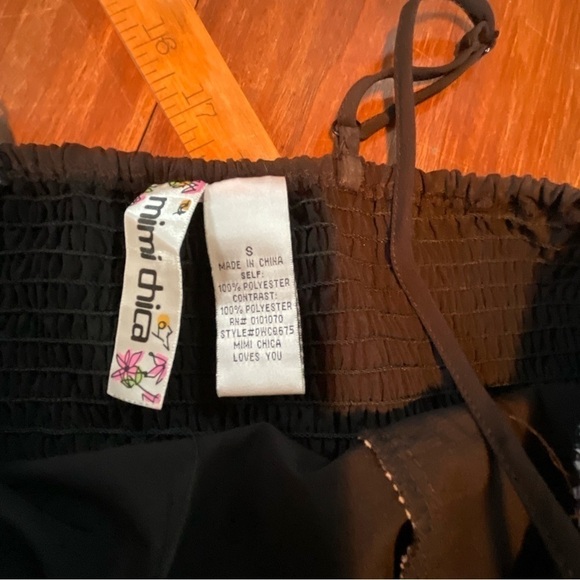 Mimi Chica Dress High Low Black White Zebra‎ Lace Midi Western Size S - Picture 7 of 10